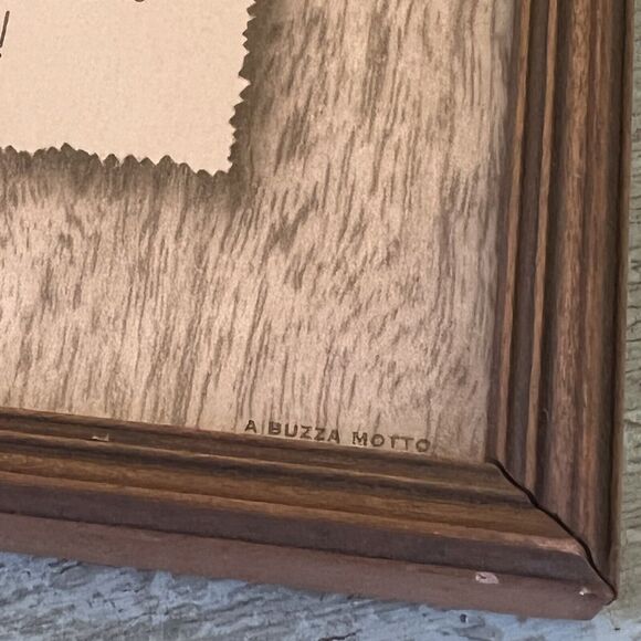 Vtg Secret Pal Friend Gift Edgar Guest Buzza Framed Poem Art Deco Pink Flowers - Picture 3 of 3